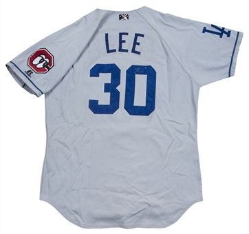 2012 Zach Lee Game Used & Signed Chattanooga Lookouts Road Jersey (Team LOA)